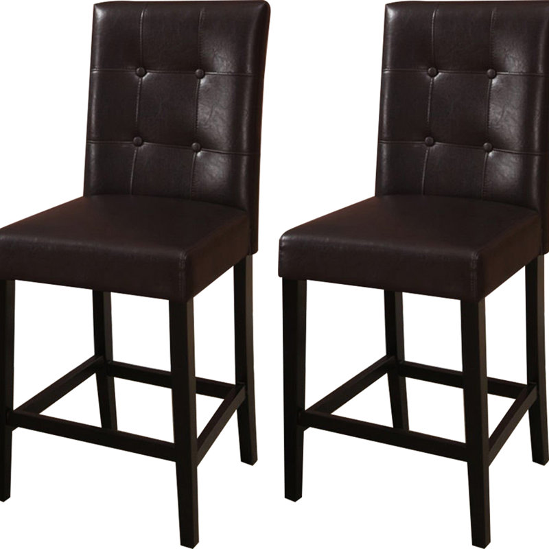 Dossier en similicuir brun, dossier et 2 chaises de salle à manger