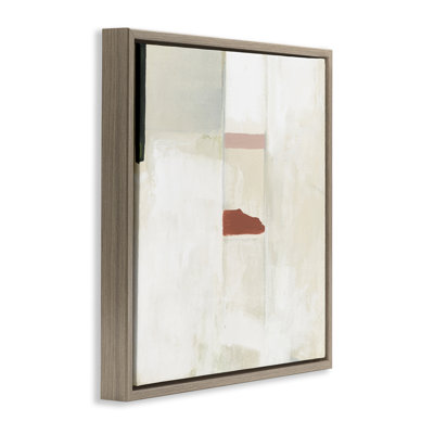«Abstract with Terracotta Accent Floater», art mural sur toile par June Erica Vess