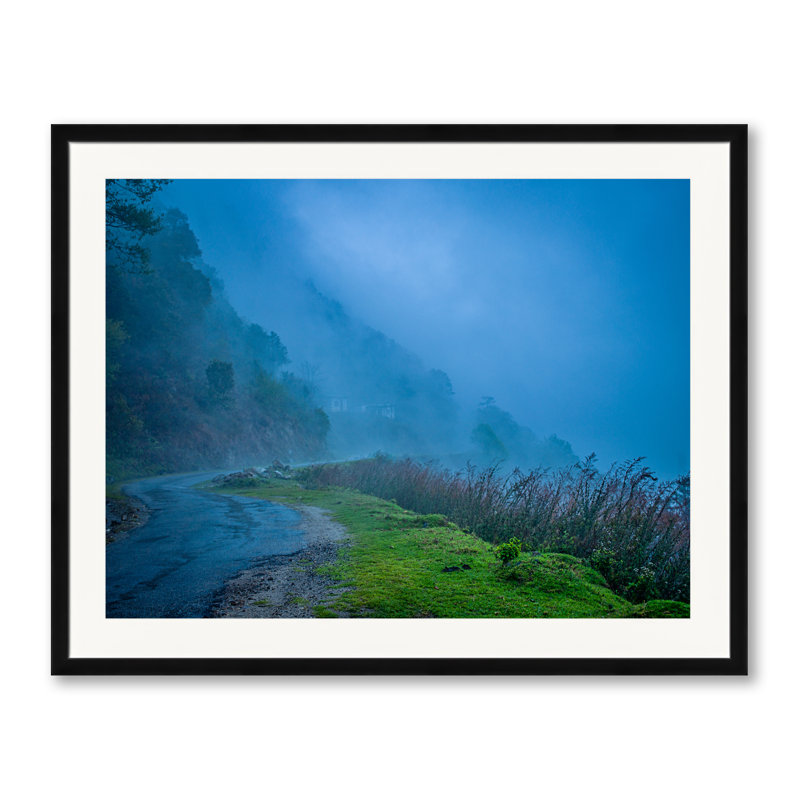 Himalaya Mountain Road Print by Mark Paulda, Black Framed Paper, 24" H x 30" W