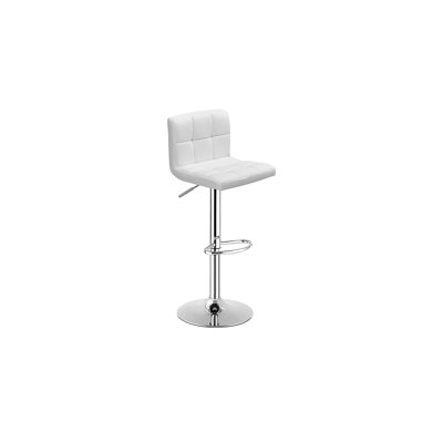 Tabouret de bar pivotant réglable au gaz (blanc) - chacun
