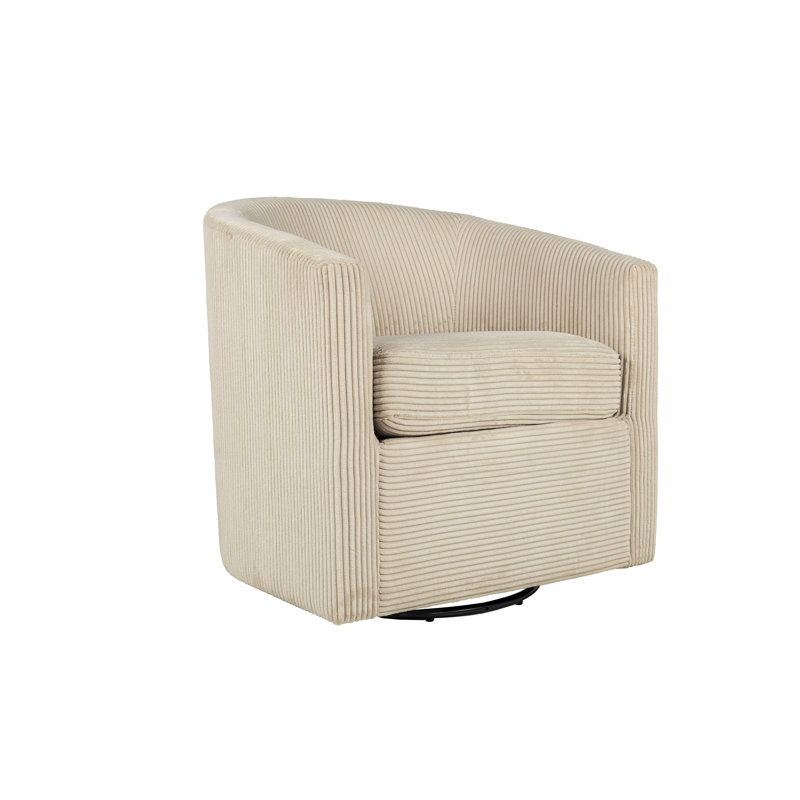 Chaise en velours côtelé beige 1 pièce, Beige