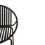 Chaises de salle à manger de patio empilables avec design respirant de style moderne et simple (ensemble de 2), pieds en métal + dossier en plastique, noir-7151069