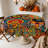 Washable Bohemian Abstract Floral Pattern Tablecloth