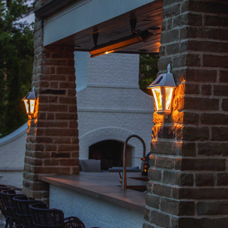Baytown II Bulb Outdoor Solar Wall Sconce White 2 Pack, White