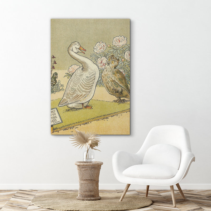 Oiseau, chouette, chouette, animaux de ferme, Toile tendue, H 18 po x l 12 po