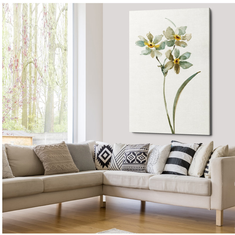 «Neutral Botanical I», reproduction sur toile, H 32 po x l 48 po x P 1,5 po