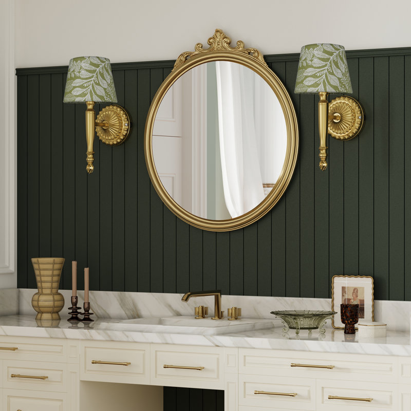 Ensemble de 2 appliques murales à pile à intensité variable sans fil avec abat-jour en tissu vert floral et télécommande (ensemble de 2)
