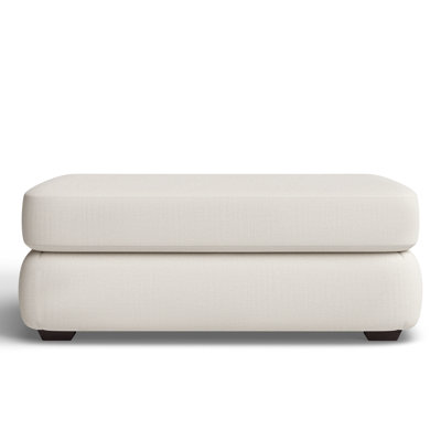 Emilio 49" Cotton Upholstered Ottoman