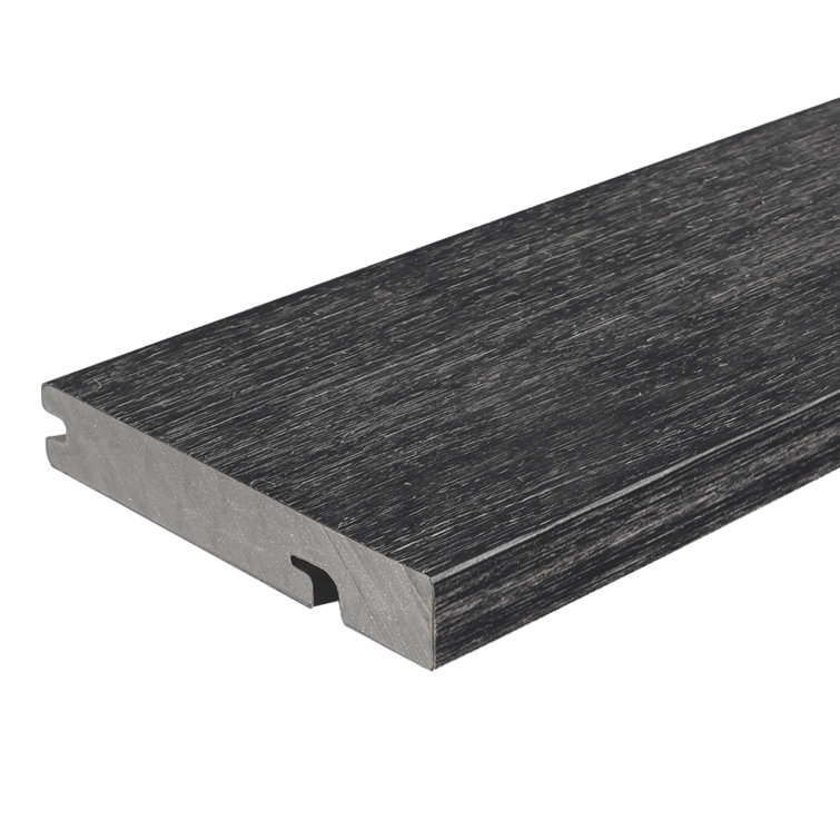 NewTechWood UltraShield Naturale Columbus 1 in. x 6 in. x 8 ft. Hawaiian Charcoal Hybrid Composite Decking Board