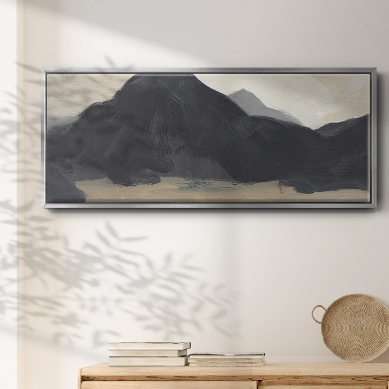 Mountain Range VII- Framed Canvas, 24" H x 60" W
