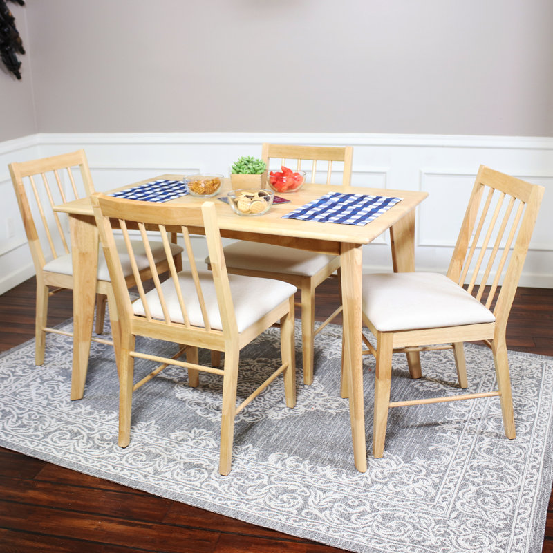 4 - Person Solid Wood Solid Wood Top Four Leg Dining Set