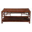 Table basse en rotin naturel avec tablette ouverte Tortoise