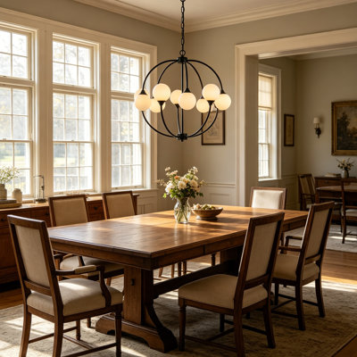 10 - Light Modern Glass Bubble Sputnik Sphere Chandelier For Kitchen Dining Living Room