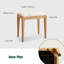 Tabouret de coiffeuse en chêne massif avec siège blanc cassé, parfait pour les petites chambres à coucher, coussin en mousse épaisse, tissu teinté, tabouret facile à entretenir, pré-assemblé, convient aux espaces, mousse haute densité,-434502000