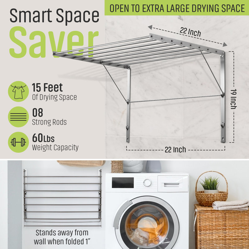 Stainless Steel Wall Mounted Foldable Drying Rack