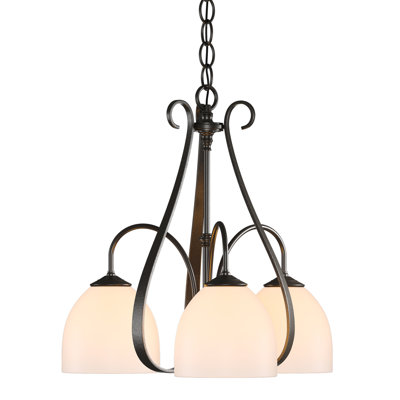 Sweeping Taper 3 - Light Shaded Classic/Traditional Chandelier