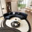 Black semi-circular arc negotiating sofa-105007314-105007320