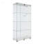 Vitrine à deux portes avec 4 tablettes pour objets de collection et de décoration, solution de rangement durable et sécuritaire