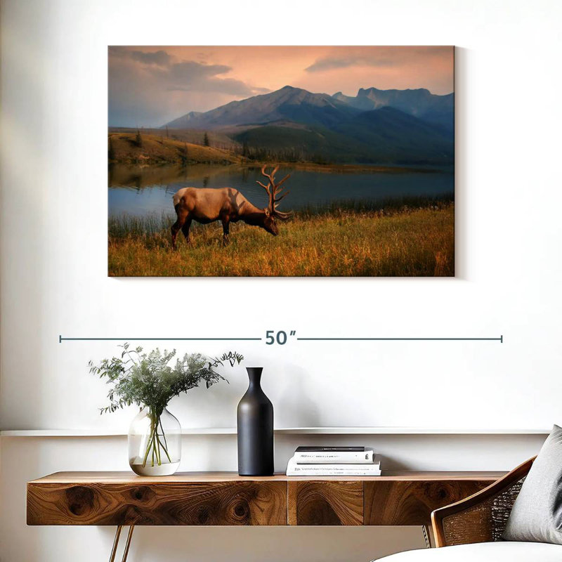 Brampt Lakeside Elk, 26" H x 39" W