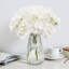 105 fleurs d'hortensia en soie artificielle 105 pièces en bouquet blanc