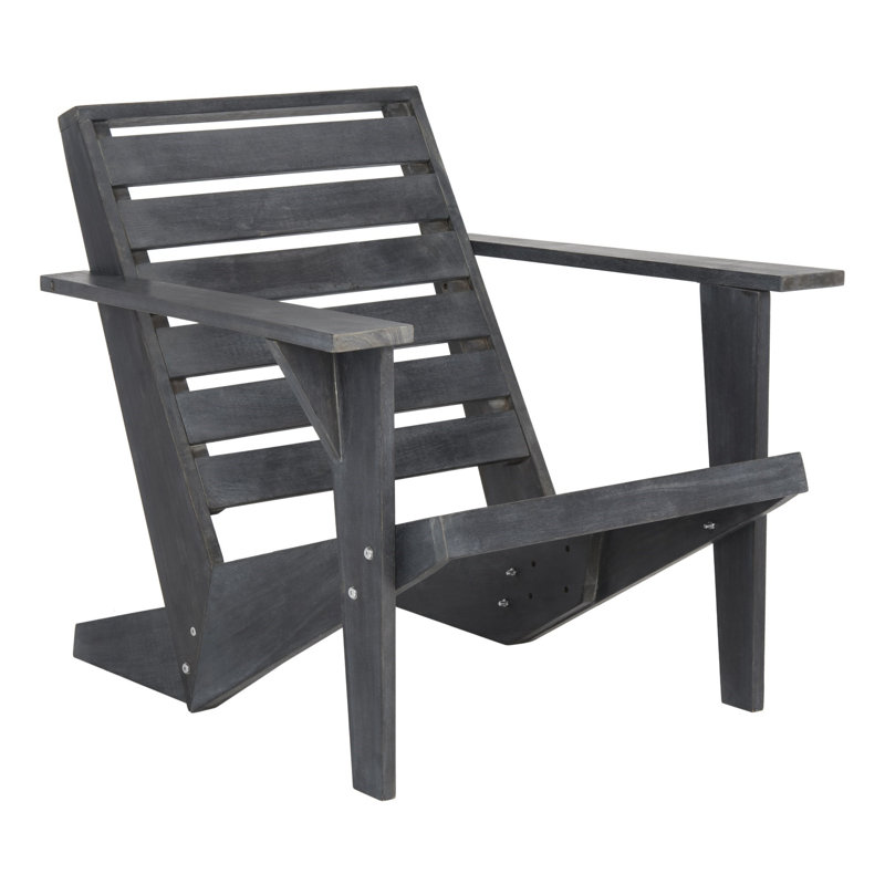 Chaise Adirondack en bois massif Ursa, Gris ardoise foncé