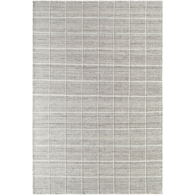 Tapis géométrique en laine blanc cassé / gris Lavande, Rectangle 2 pi x 3 pi