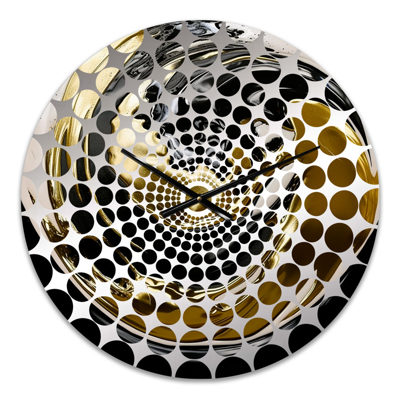 Bianco - Horloge murale peinture abstraite, Petit