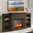 Maranto 70" Electric Fireplace Heater Mantel TV Stand & Media Entertainment Center, Fireplace heater  included-1516068743
