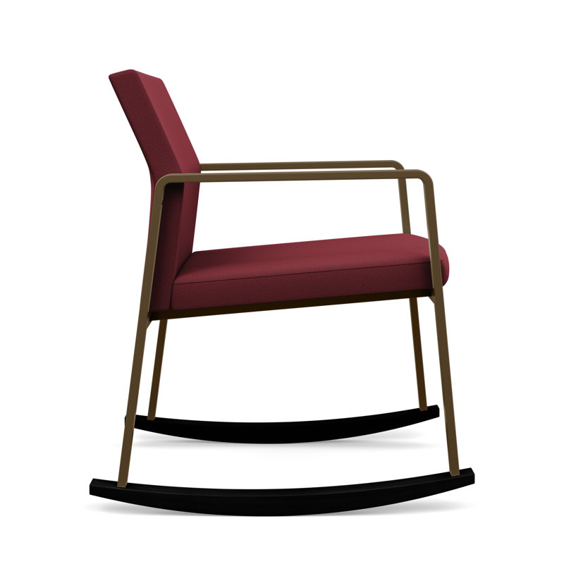 Chaise berçante Gansett, Bronze, Vin Visite Libre- Tissu uni