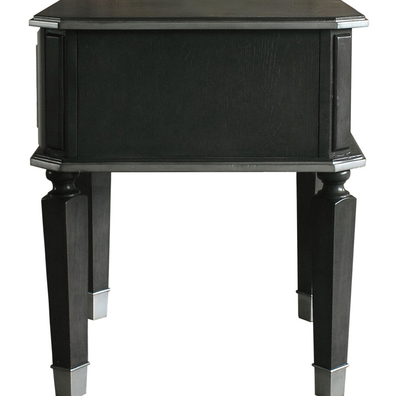 Table de bout à 1 tiroir gris anthracite et gris - Espace de vie élégant gris anthracite et gris