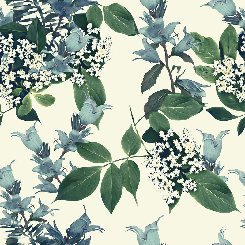 Floral Tile, 2.08' W x 10.42' L