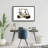 Golf Cart Man Cave Canvas | Brown Framed Home Decor Art
