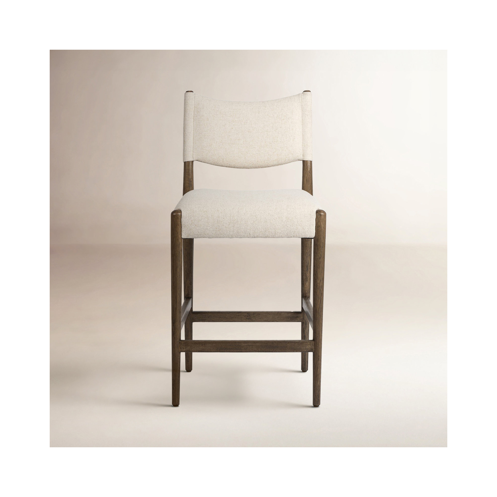 Tara Upholstered Stool, Medium Brown, Antwerp Natural