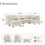Canapé modulaire rembourré 6 pièces avec repose-pieds 6 pièces-144739962
