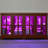 Glass Display Case With 7 - Color Led Strip, Remote Control, And Base For Collectibles In Home Office Antique Dark Oak Grid Doors, Adjustable Shelves, Enabled Lights-124472754