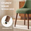 Chaise de salle à manger à haut dossier avec dossier ergonomique courbé, siège rembourré et pieds en bois massif-875418364