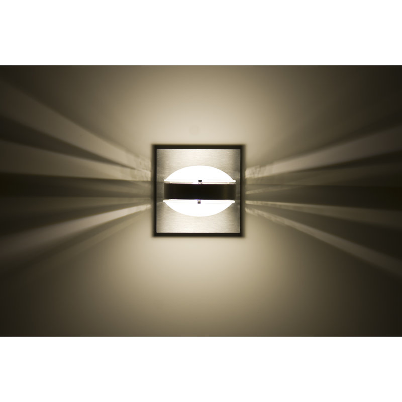 Plafonnier encastré d’extérieur Optos, Givré, Aluminium brossé
