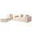 Convertible Corduroy Sectional Couch With Ottoman & Pillows, Modular L Shaped Sleeper Sofa, Boneless Cloud Couch-1870630956