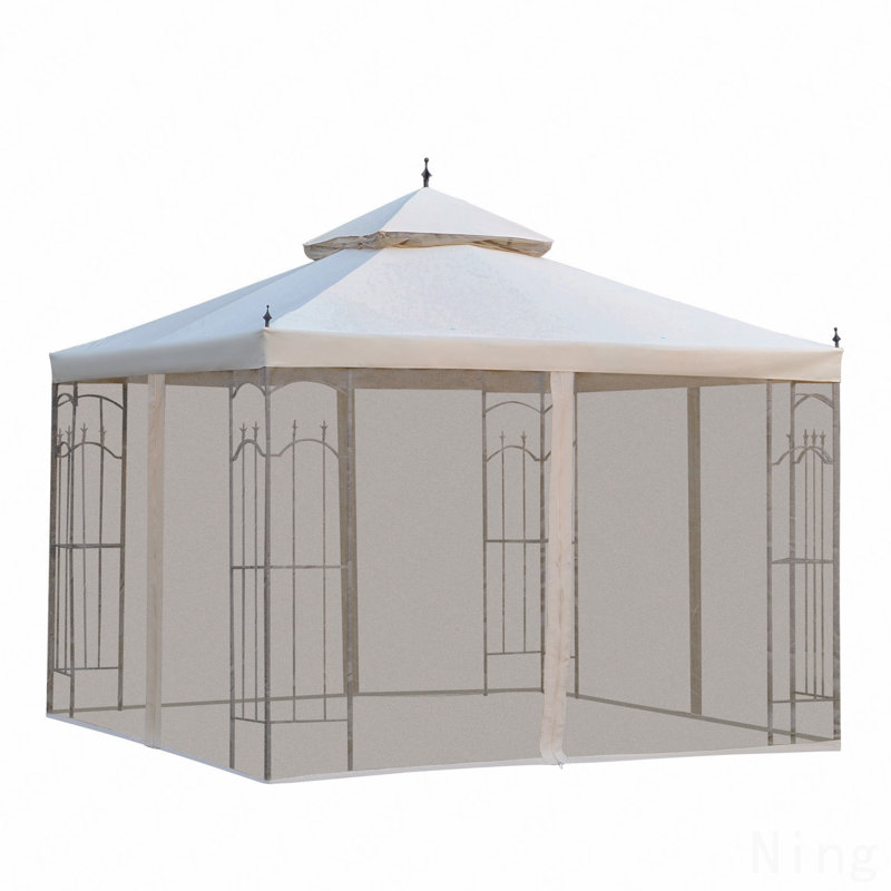 Pavillon de jardin, double toit pour l'extérieur
