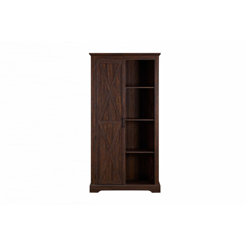 Grande armoire de rangement rustique Farmhouse, Espresso