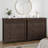 Walnut 3-Drawer Modern Fluted Cabinet - Multi- End Table and Storage Organizer for Bedroom. Living Room or Hallway-36273625