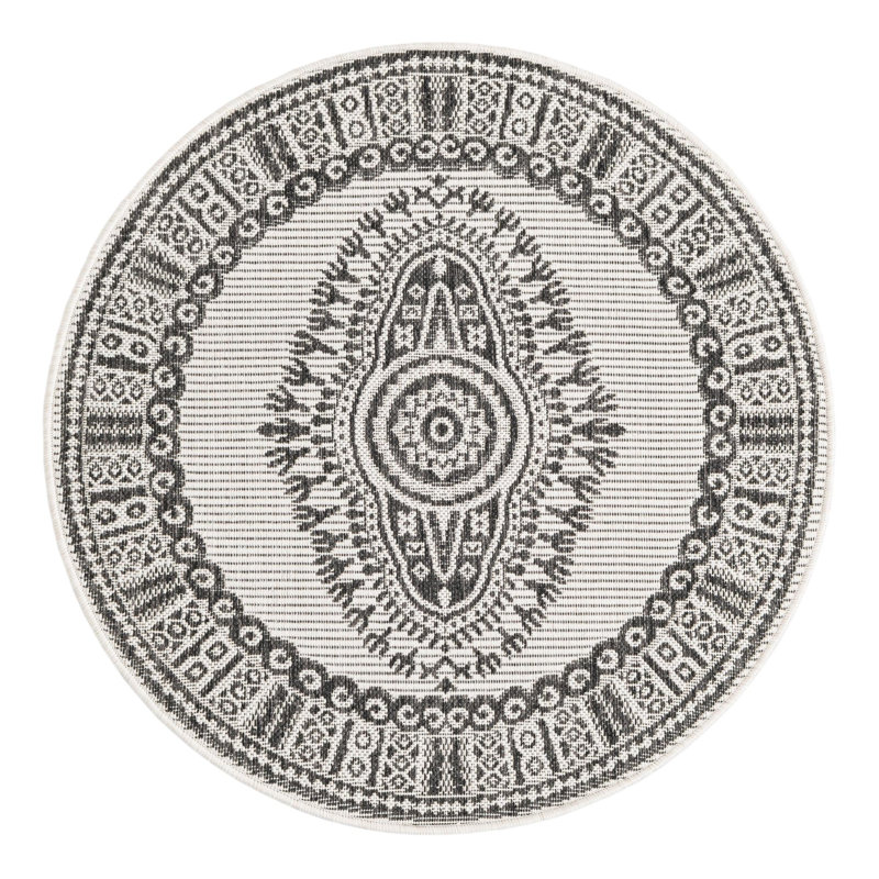 Oriental Indoor / Outdoor Rug, Round 3'1"