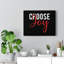 Choose Joy Red - Wrapped Canvas Print-1041462078