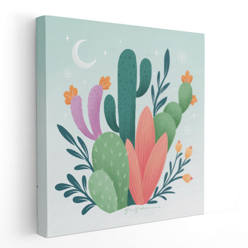 «Cactus Garden II», reproduction d'art sur toile, H 16 po x l 16 po