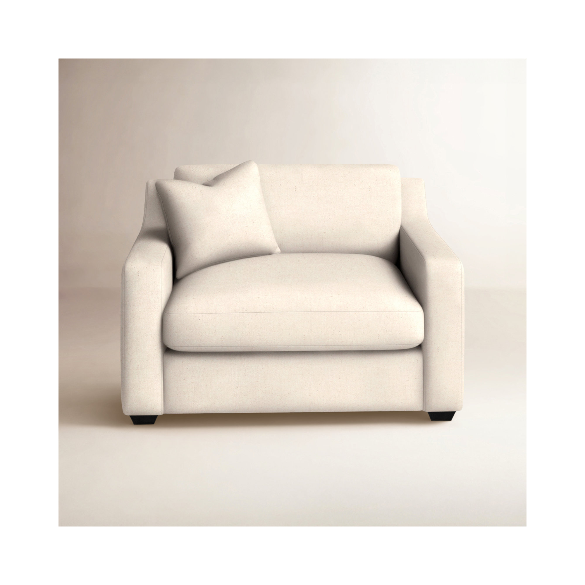 Rhodes Upholstered Chair And A Half, Bayou Natural Canvas