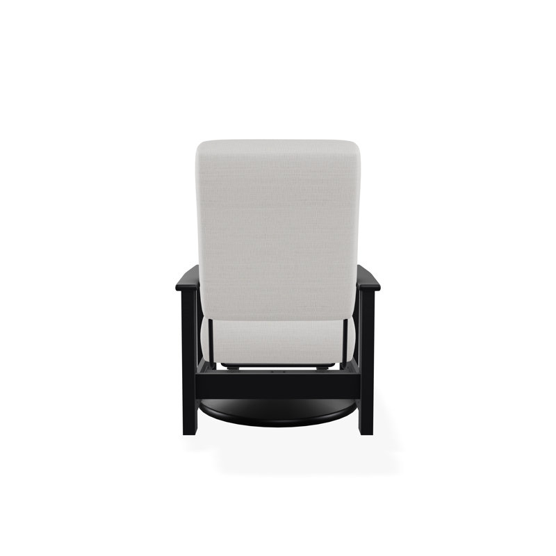 Leeward Polymer Outdoor Lounge Chair, Black, Tabloid Cloud