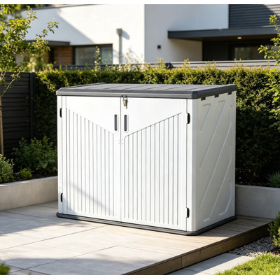 Remise à déchets horizontale en résine 4,4 pi x 2,5 pi 900L