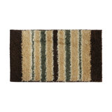Tapis rayé vert olive / brun
