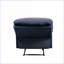 Fauteuils inclinables avec accoudoirs coussinés, tissu bleu marine | Poignée de verrouillage externe Mousse à mémoire de forme | Bleu marine | Tissu Métal
