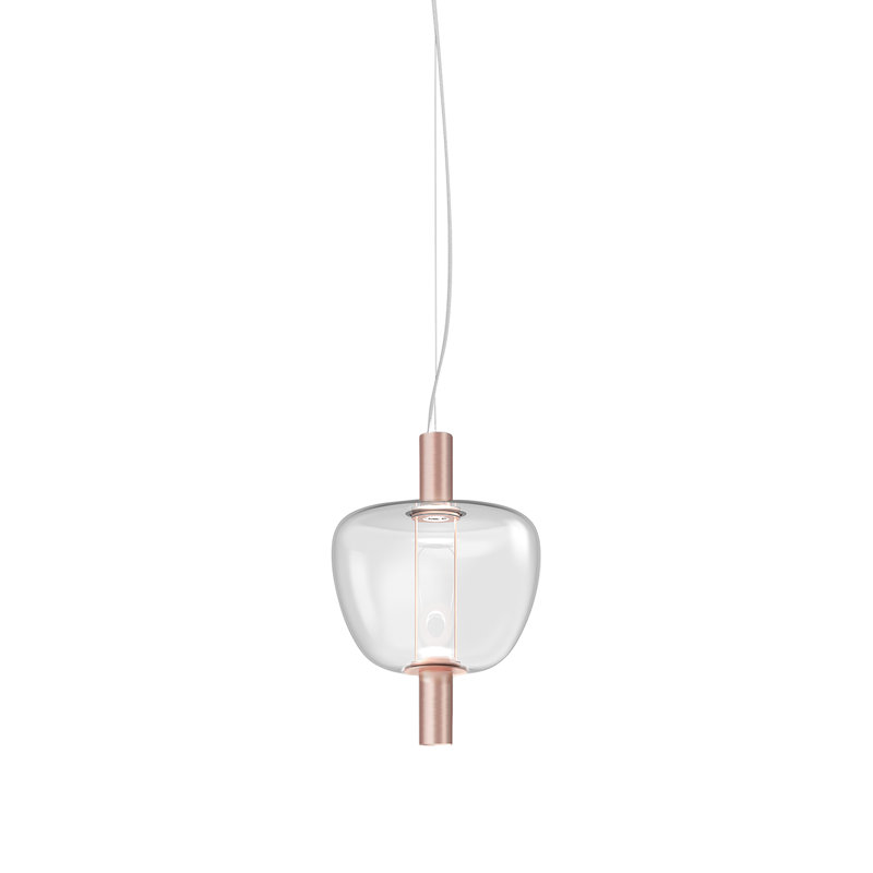 Riflesso 1 - Light LED Pendant, Crystal Transparent, Matte Gold